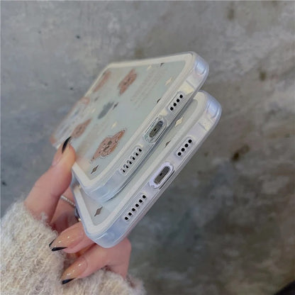 Lovely Clear Brown Bear Case