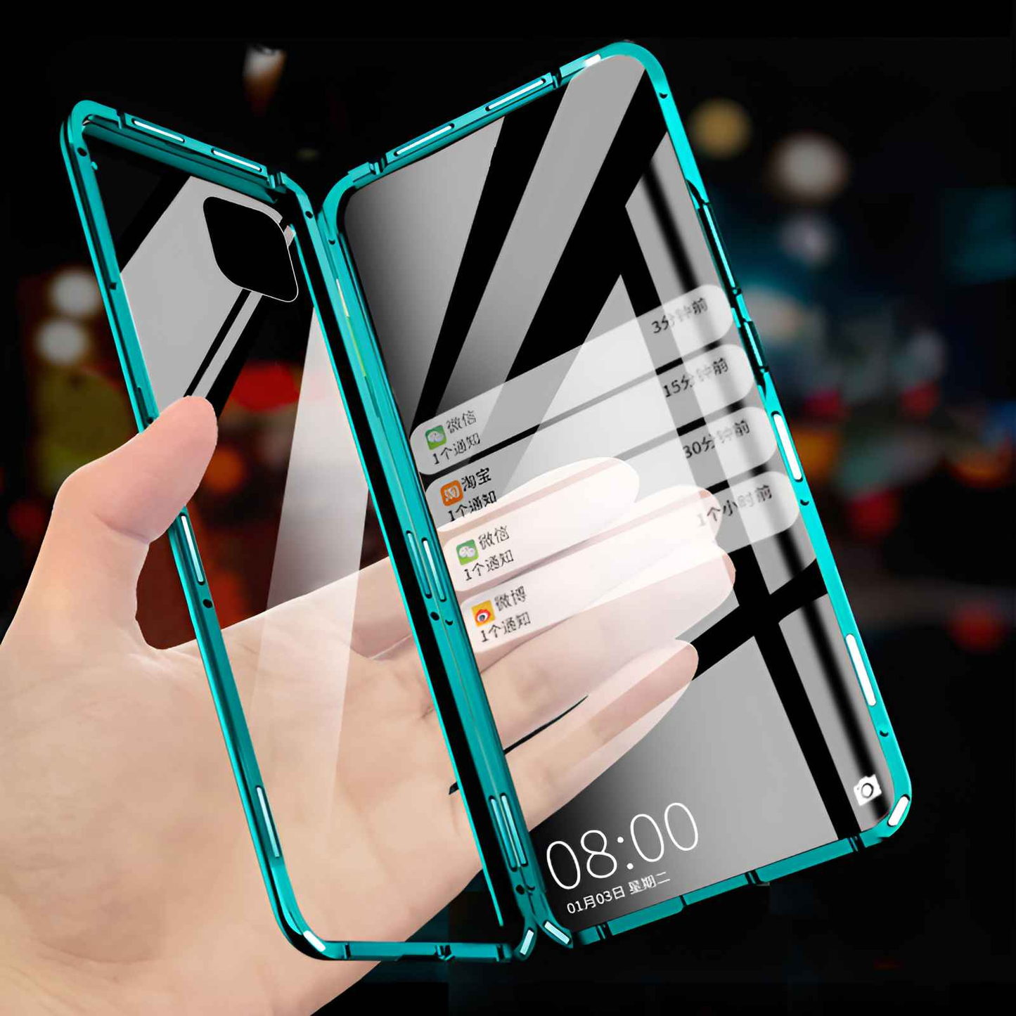 Vivo V30 Double Sided Magnetic Metal Frame Case