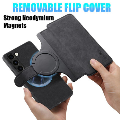 Galaxy S Series - Detachable Card Solt Wallet Leather Case