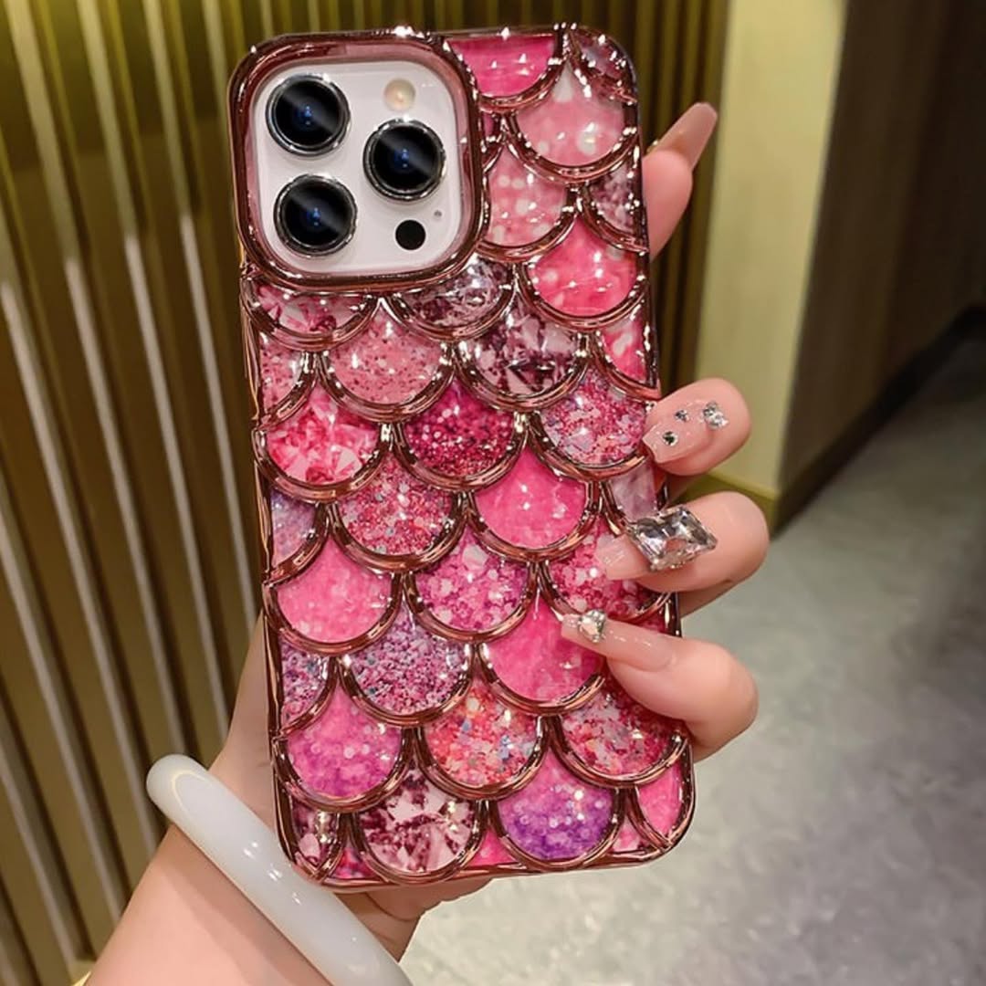iPhone 15 Series - Glitter Mermaid Pattern Case