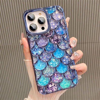 iPhone 15 Series - Glitter Mermaid Pattern Case