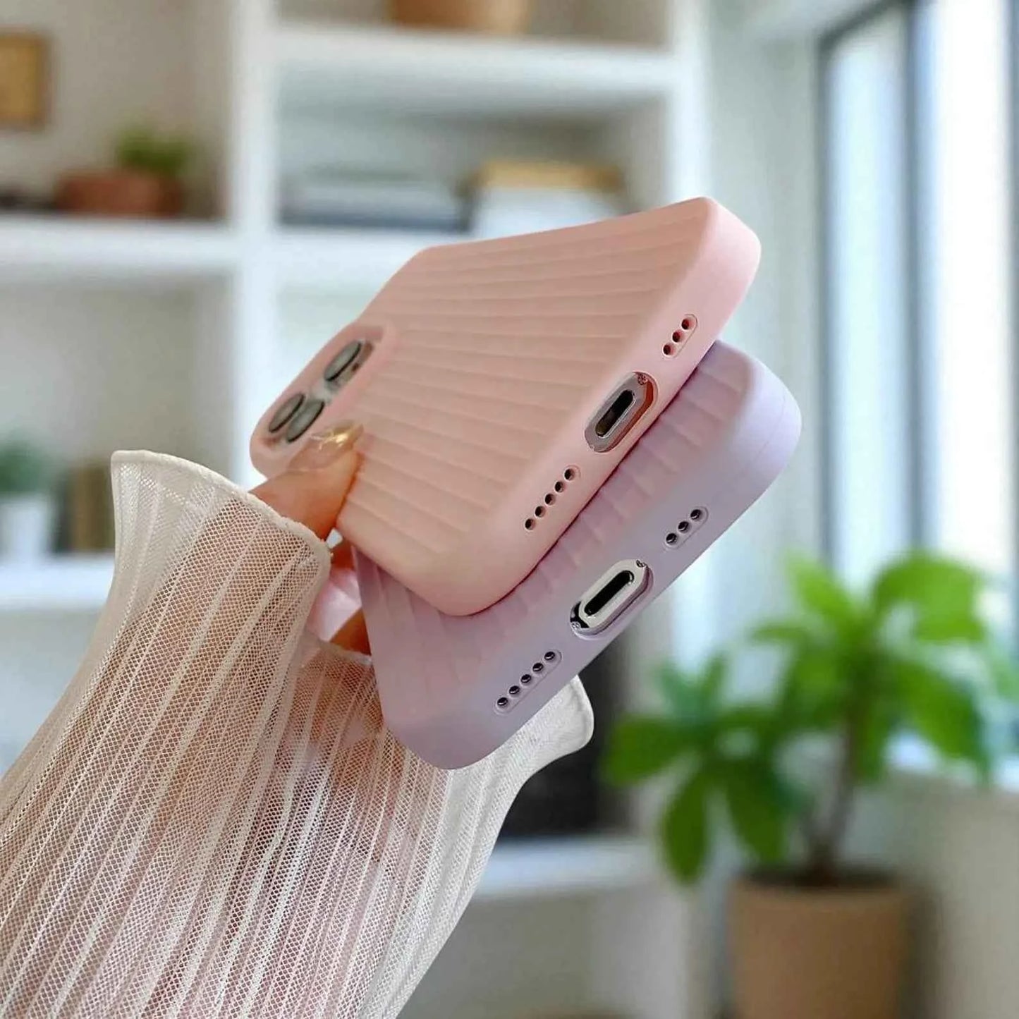 Macaron Ribbed iPhone Case