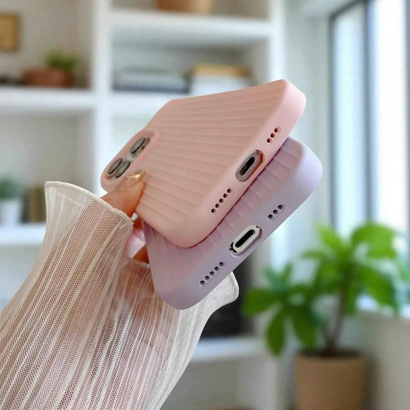 Macaron Ribbed iPhone Case