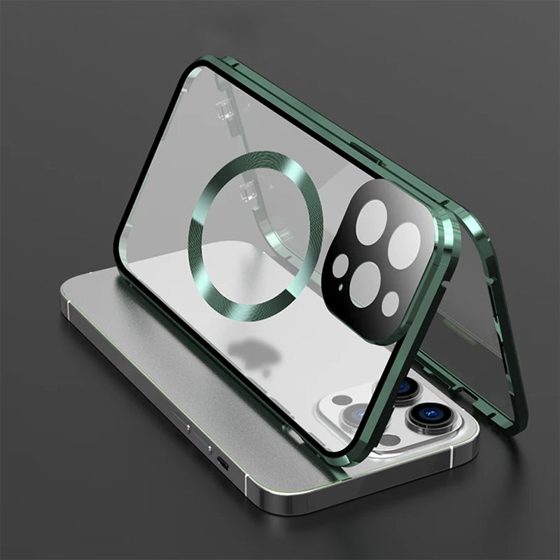 iPhone - Dual Magnetic Metal Body Magsafe Glass Case