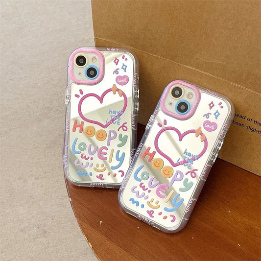 Lovely Heart Mirror Case