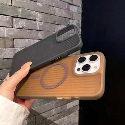 iPhone Series - Corrugated Pattern Magsafe Case