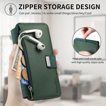 iPhone Series - Detachable Card Solt Wallet Leather Case