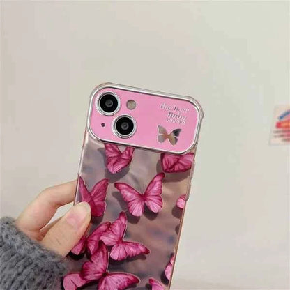 Pink Butterfly Case with Bracelet