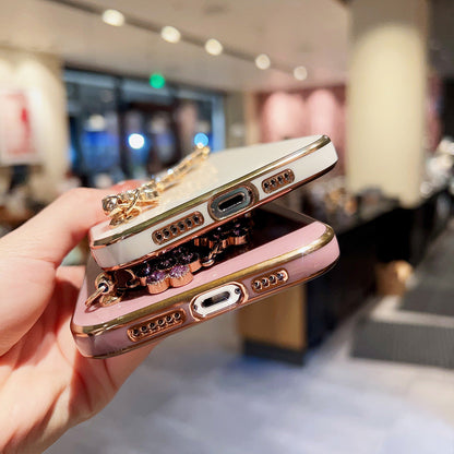 Luxury Electroplating Flower Chain Case