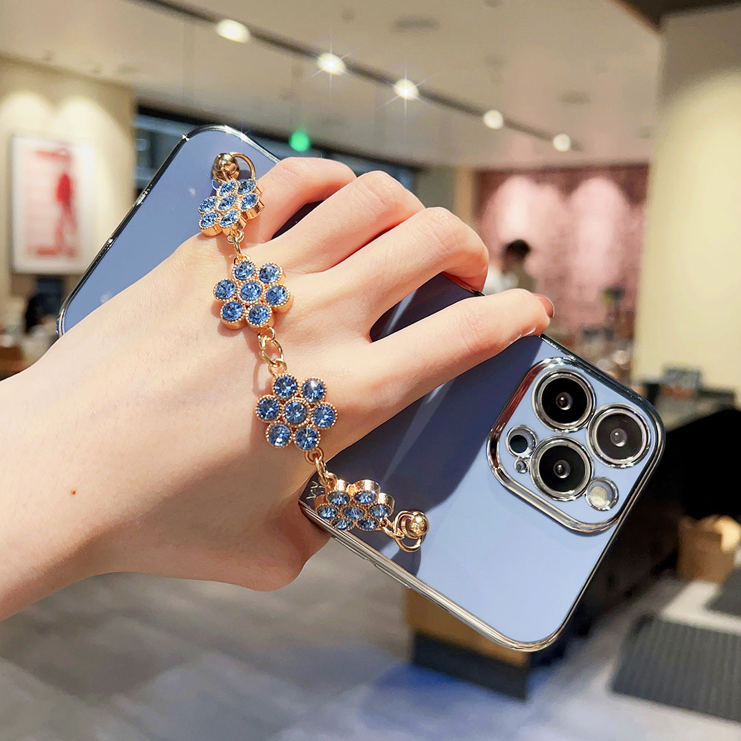 Luxury Electroplating Flower Chain Case