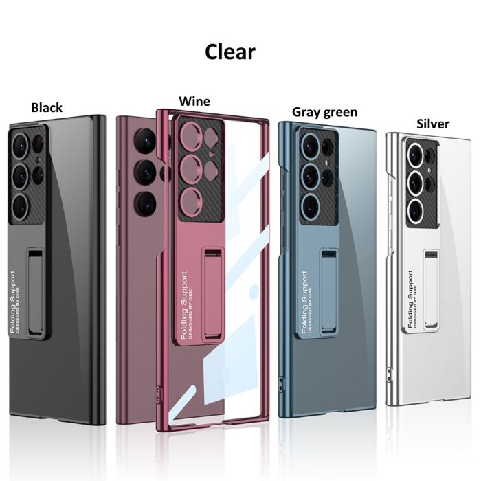 Galaxy S Series - Anti-Yellowing Transparent Kickstand Protective Case