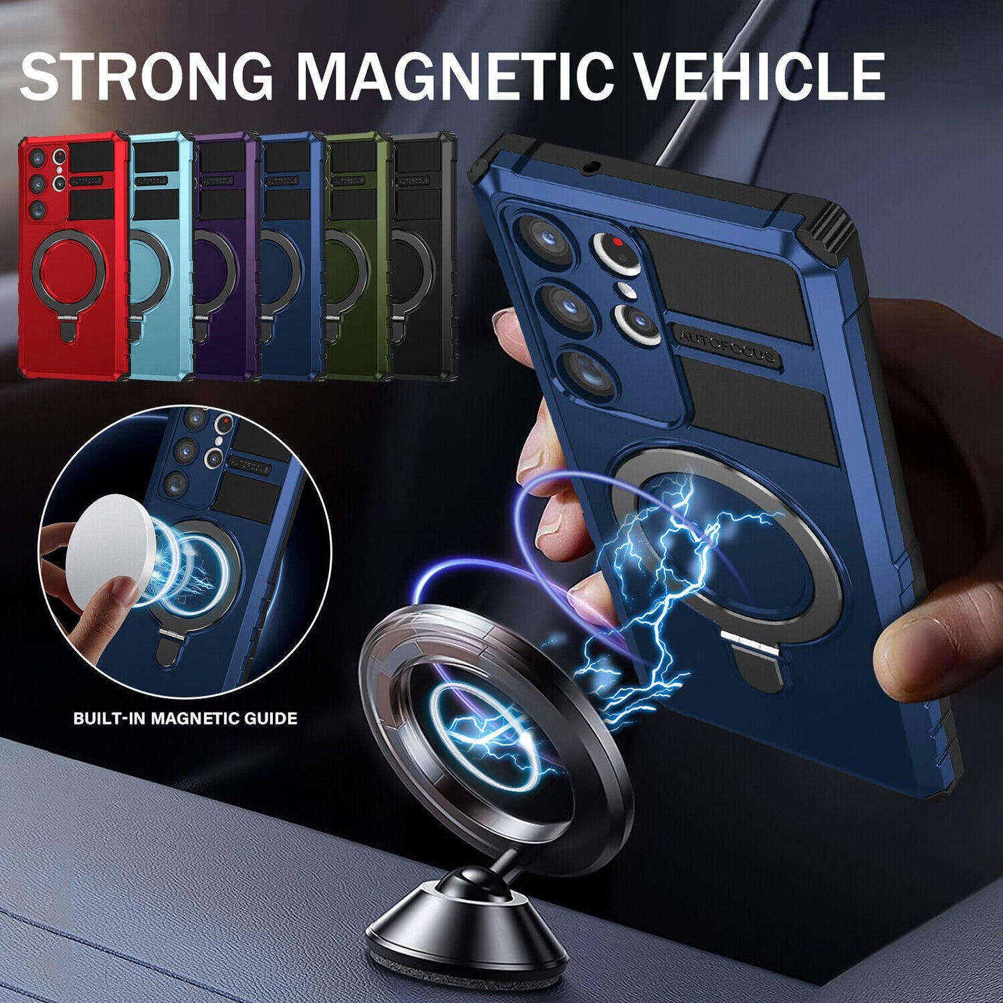 Galaxy S Series - Magnetic Armor Bracket Case