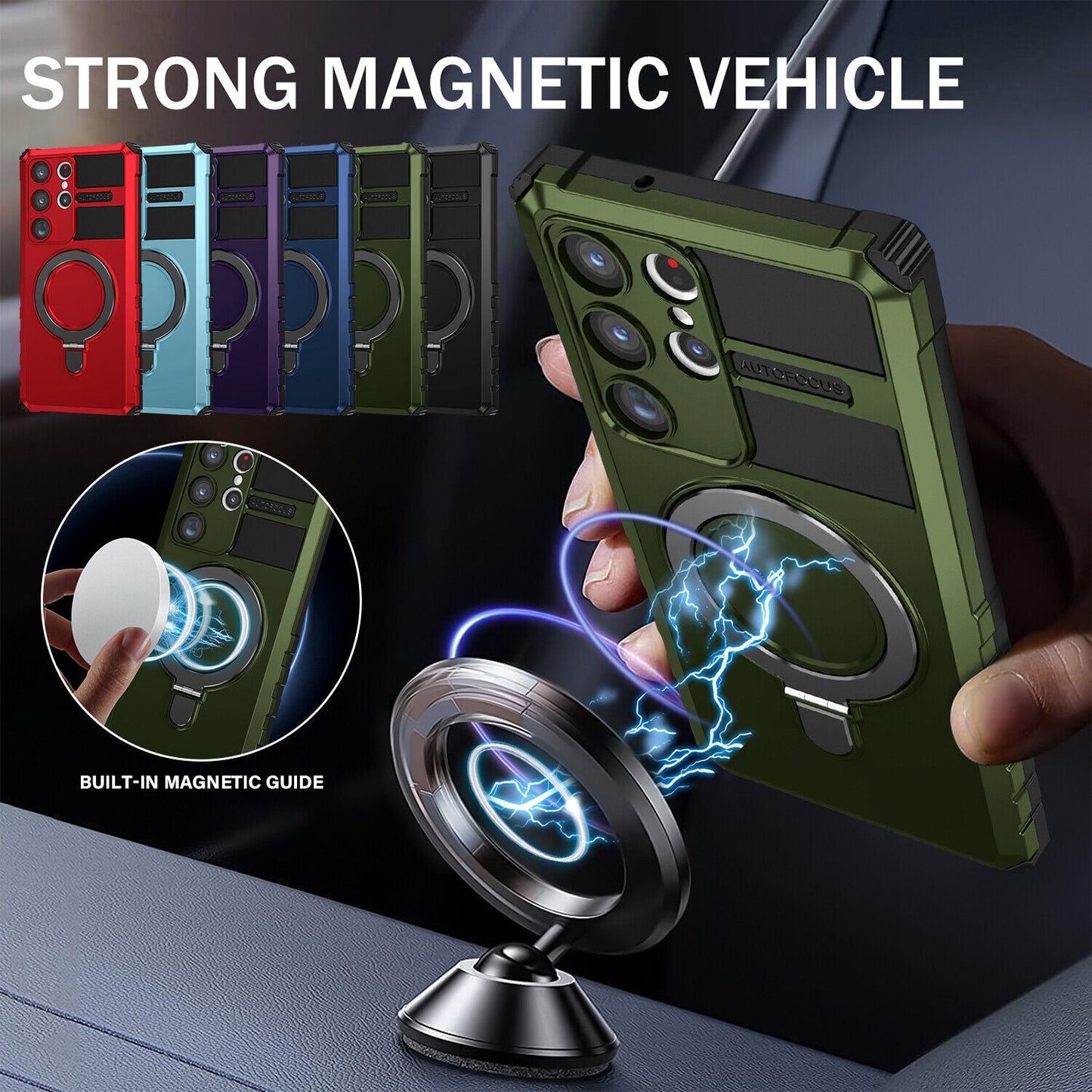 Galaxy S Series - Magnetic Armor Bracket Case