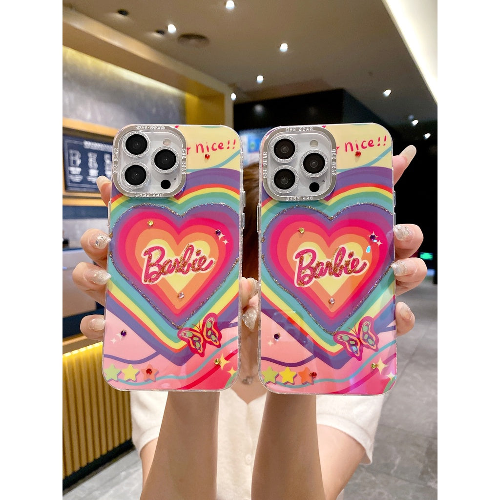 Heart Pattern Barbie Case