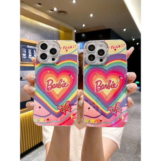 Heart Pattern Barbie Case