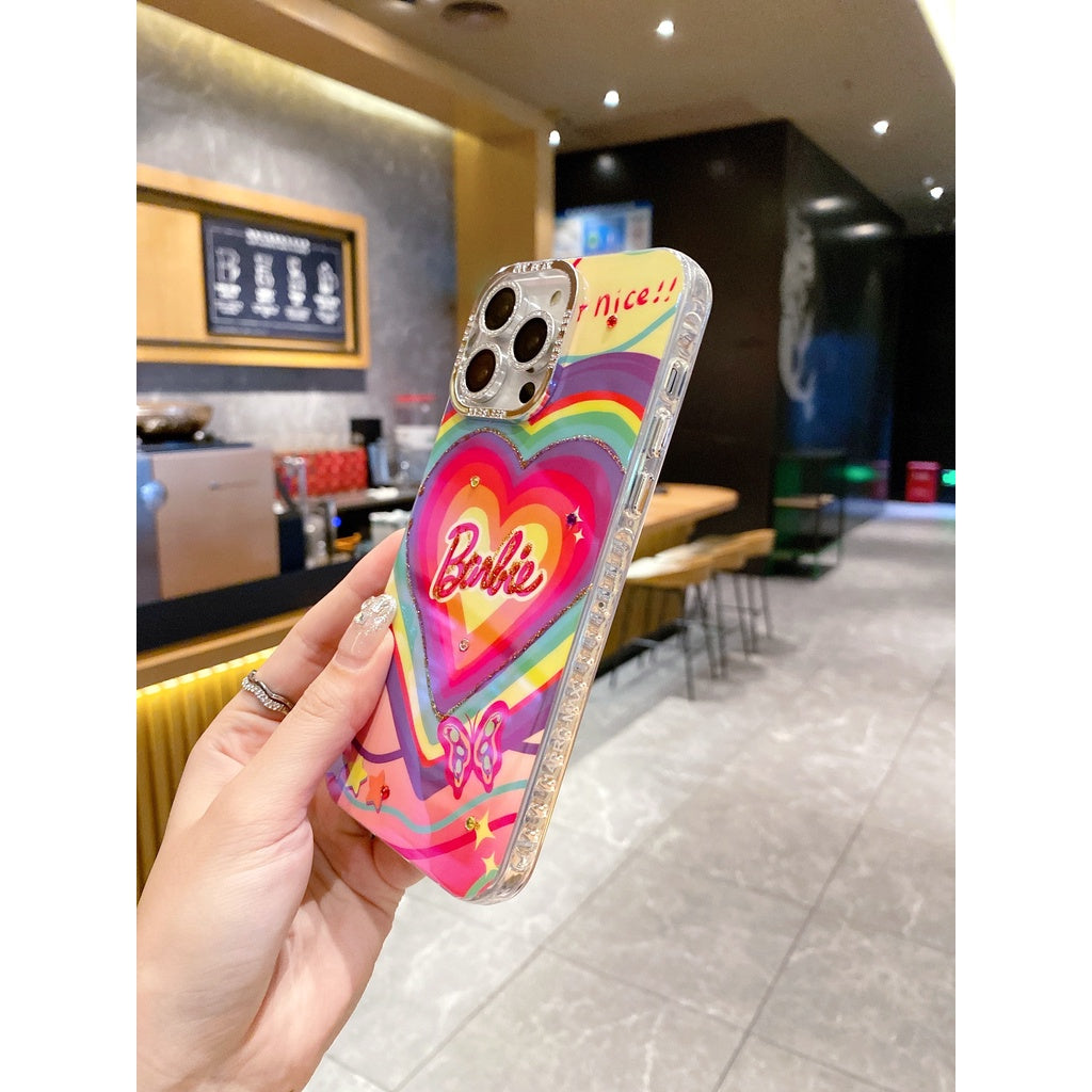 Heart Pattern Barbie Case