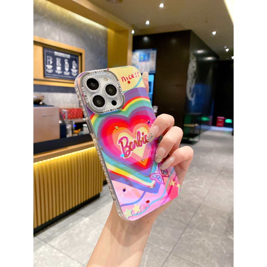 Heart Pattern Barbie Case
