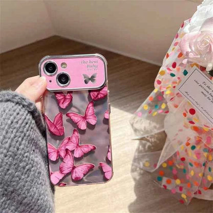 Pink Butterfly Case with Bracelet