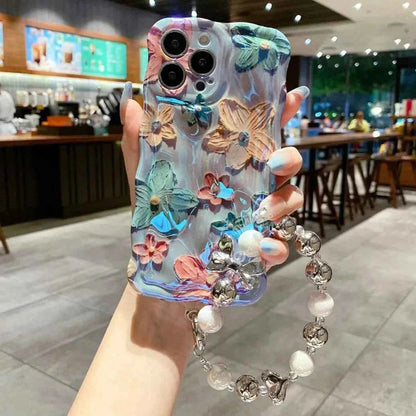 Floral Elegance Case With Lanyard - iPhone