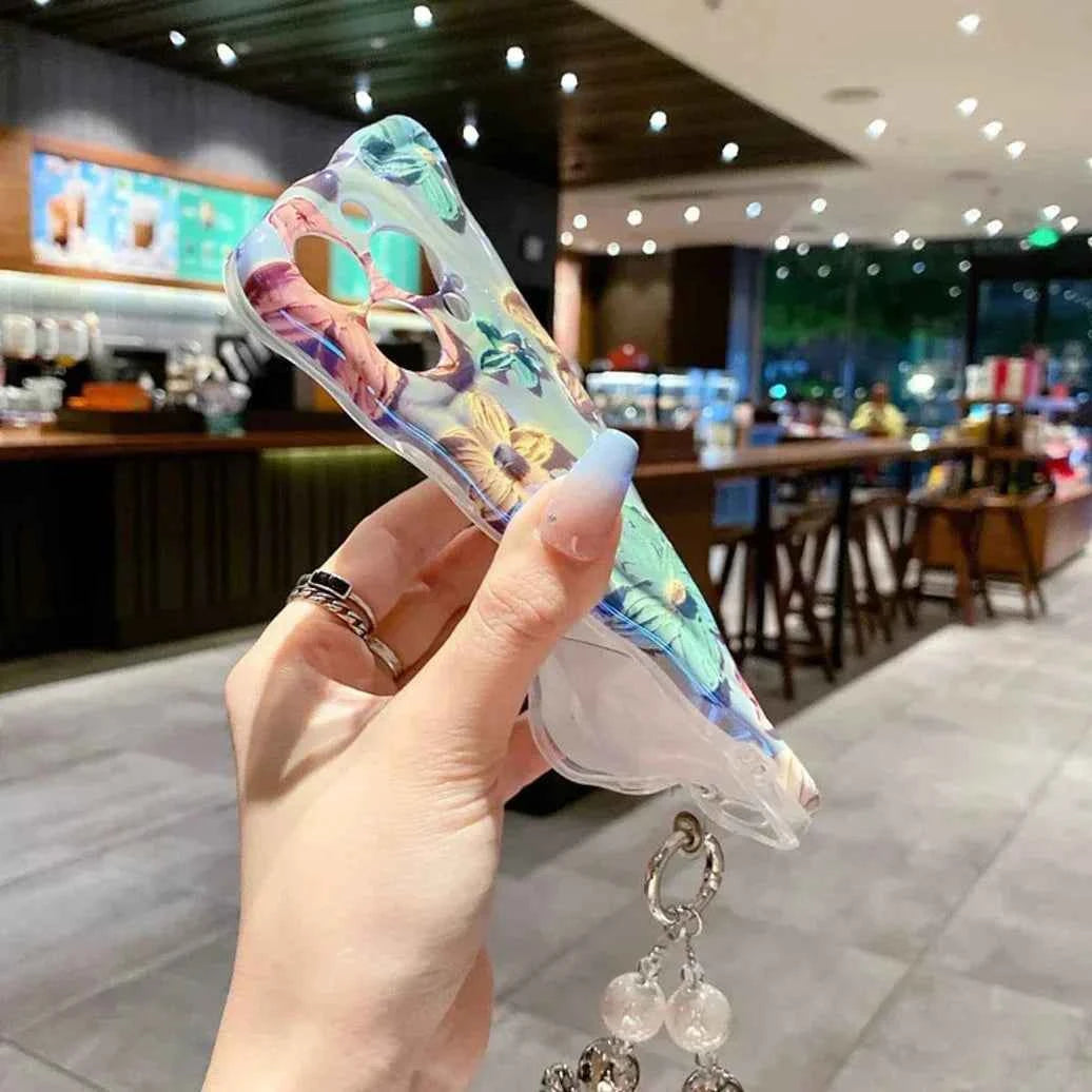 Floral Elegance Case With Lanyard - iPhone